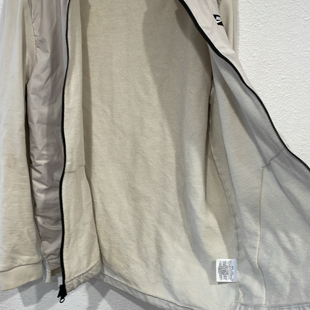 Nike polyester beige jacket sz L zip up - Picture 5 of 5
